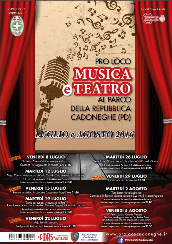 "E....state a Cadoneghe" - Musica e Teatro per le sere d'estate a Cadoneghe