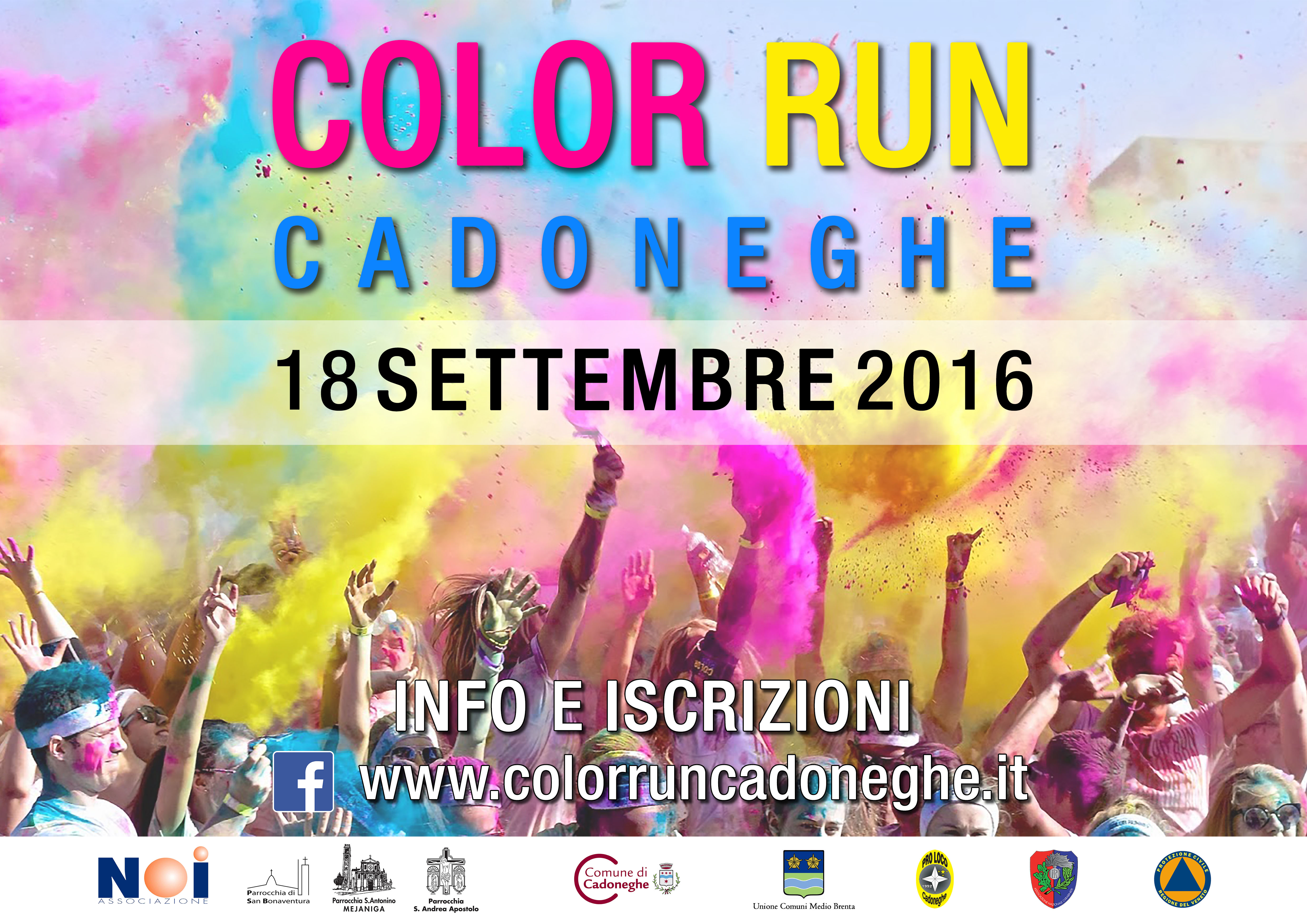 Color Run Cadoneghe: 18/09/2016 - Colora la tua corsa!!!